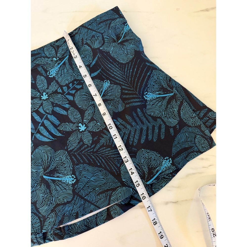 RipSkirt Hawaii Women Small Navy Turquoise Tropical Hibiscus Wrap Skirt RN142231 - Picture 9 of 9